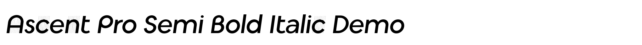 Ascent Pro Semi Bold Italic Demo image